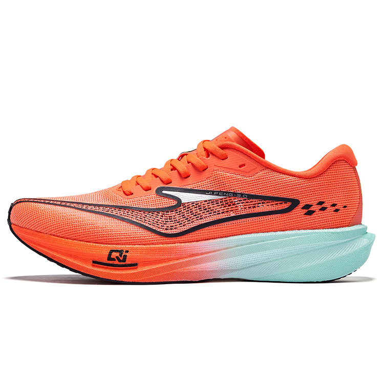 Erke Polar Wind 3.0 Running Shoes Men's Low Top Neon Rose Red Black