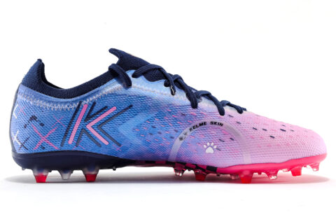 KELME Quick Spark 5.0 MG Multi Ground Artificial Turf Fabric Cushioning Support Soccer Shoes Men’s Dark Blue Neon Pink