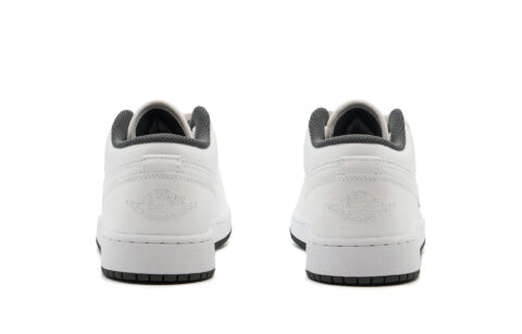 Jordan Air Jordan 1 Leather Cushioning, Wear Resistant Low top Vintage Basketball Shoes Unisex White