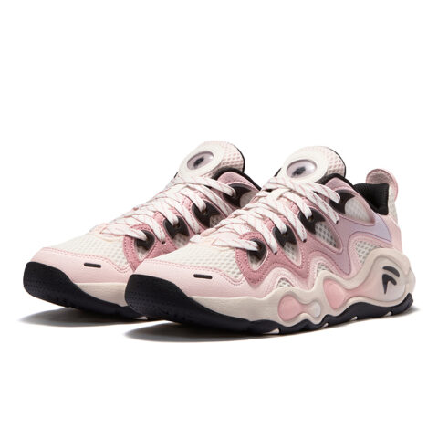 FILA FUSION VERTICAL Crack Shoes Low top Vintage Basketball Shoes Women’s Angel Wing Powder