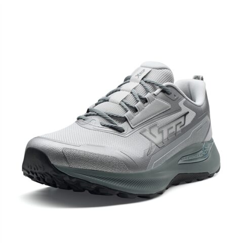 XTEP Fashion Trend Cushioning Slip Resistant Abrasion Resistant Low top Training Running Shoes Men’s Gray