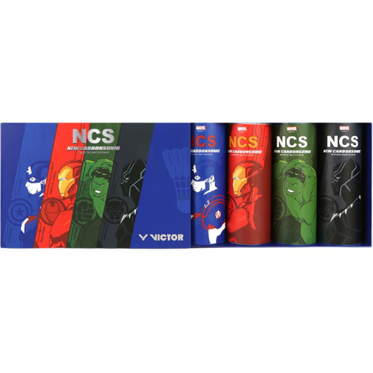 VICTOR Marvel New Carbon Sound Ball Synthetic Shuttlecock 3 Pack Faux Fur Shuttlecocks