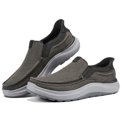 Skechers Low top Walking Shoes Men’s Black Gray
