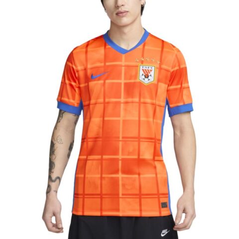 Nike Dri Fit Soccer Jersey Men's Eye Catching Orange/Royal Blue/Royal Blue