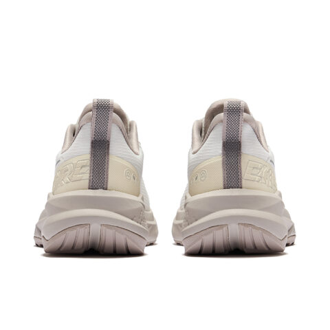 Erke Cushioning Slip Resistant Lightweight Low top Casual Running Shoes Women’s White Gravel Color