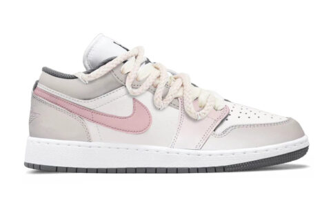 Jordan Air Jordan 1 Slip Resistant Abrasion Resistant Low top Vintage Basketball Shoes Unisex White