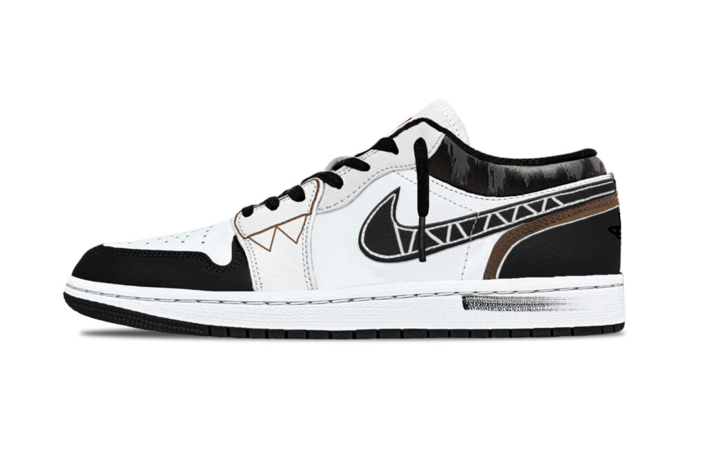 Jordan Air Jordan 1 Support Low top Vintage Basketball Shoes Unisex Black White