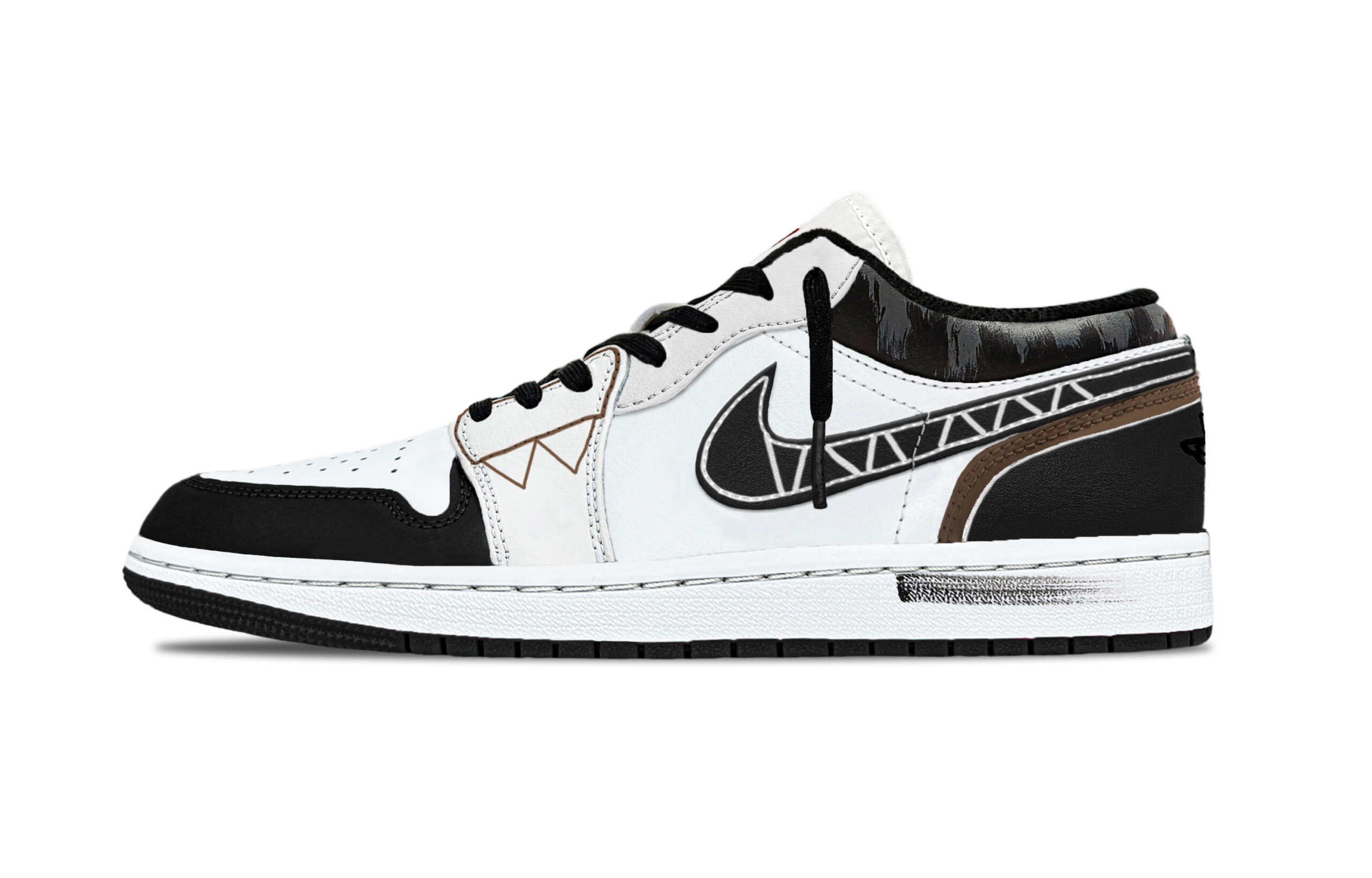 Jordan Air Jordan 1 Support Low top Vintage Basketball Shoes Unisex Black White