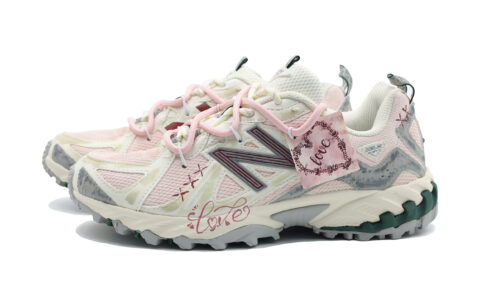 New Balance 610T Romantic Rhythm Cushioning Abrasion Resistant Low top Mountaineering Hiking Shoes Unisex Beige Pink