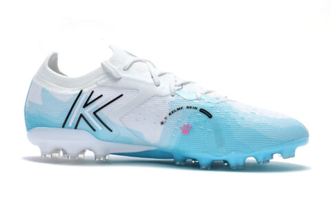 KELME Quick Spark 5.0 MG Multi Ground Natural Grass Soccer Shoes Unisex White Blue