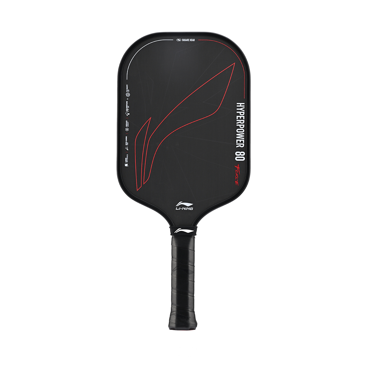 Li Ning HYPERPOWER 80F Pickleball Paddles Carbon Fiber PP Honeycomb Core+Twist Lock Ball Unisex 419*189*16mm