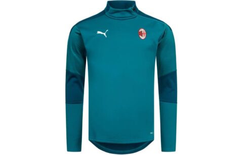 PUMA x AC Milan Collaboration, Player Edition, Fleece Lined Warmcell Casual Sports Training Long Sleeve Soccer Jersey