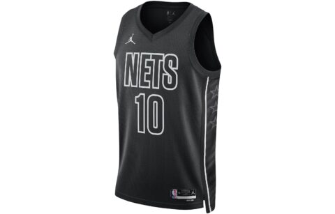 Jordan Brooklyn Nets Statement Edition Soccer Jersey Brook Nets Men's Black