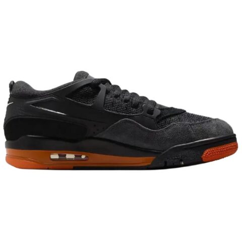 Jordan Air Jordan 4 Slip Resistant Abrasion Resistant Low top Vintage Basketball Shoes Unisex Black