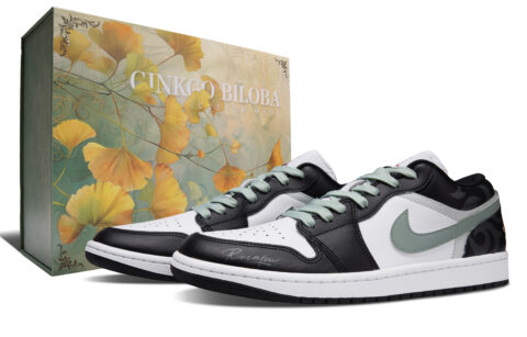 Jordan Air Jordan 1 Forest Bench Abrasion Resistant Low top Vintage Basketball Shoes Unisex Pea Green
