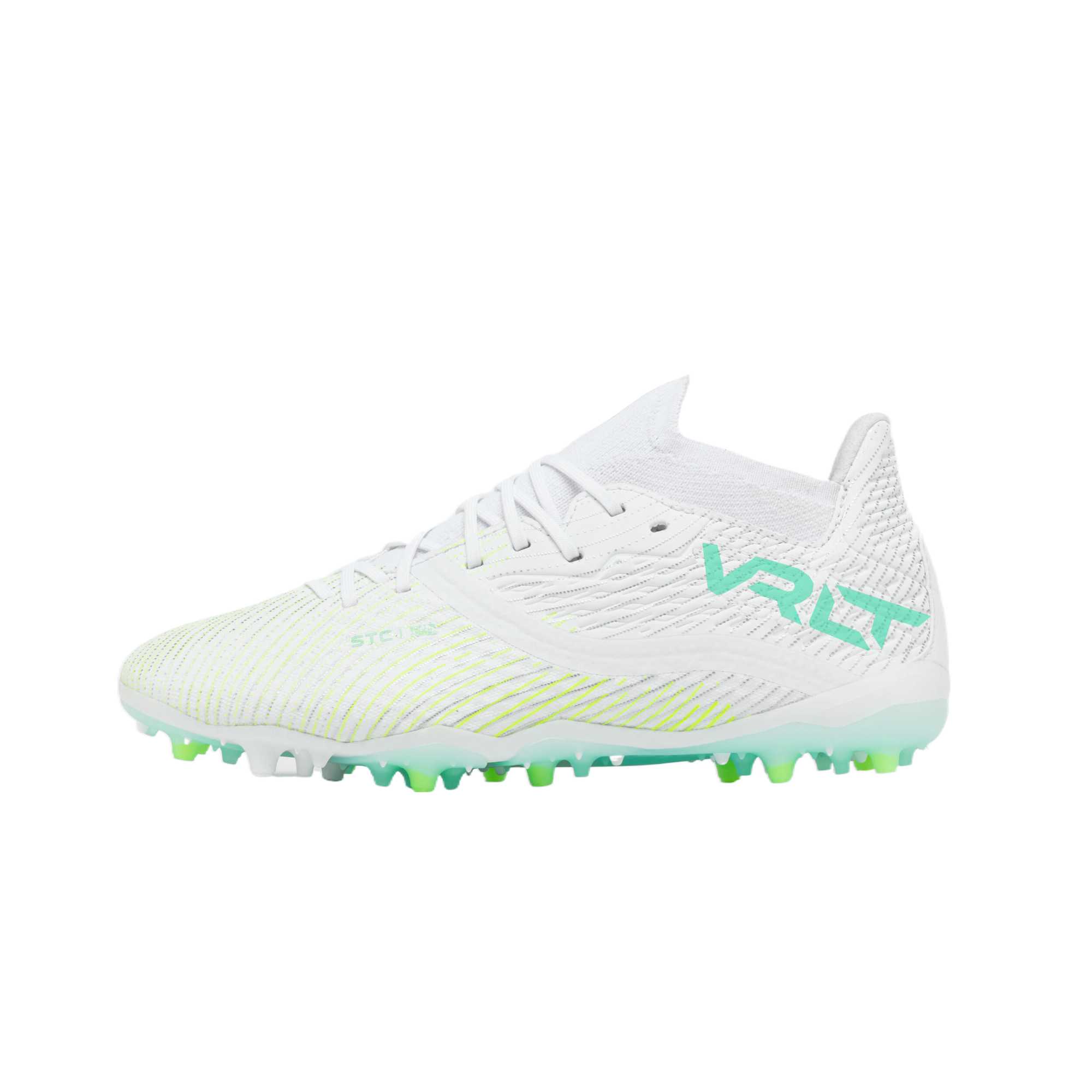 DECATHLON Viralto 3 AG Rubber Short Studs MG Rubber Short Studs Polyester Soccer Shoes Women's White Green
