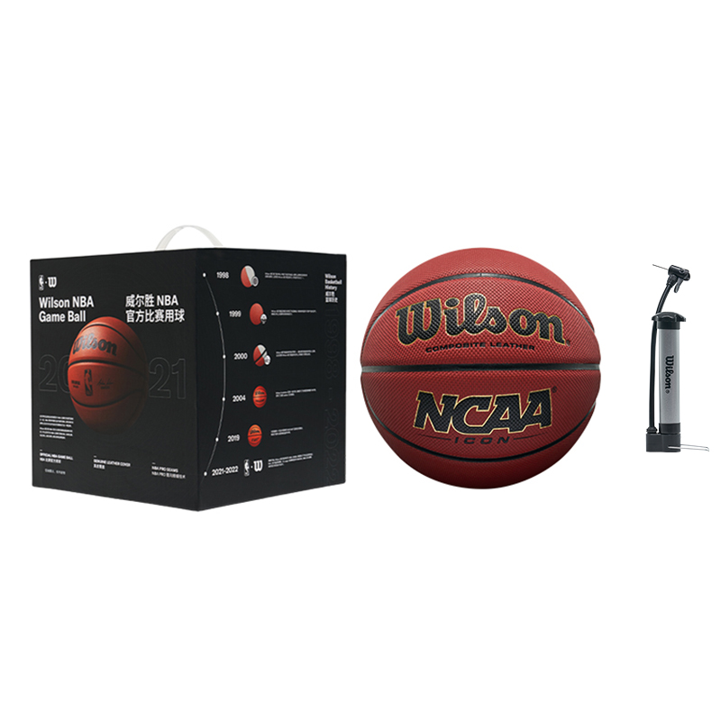 Wilson NCAA Pu Basketball Red Brown Size 7 Ball Training Unisex