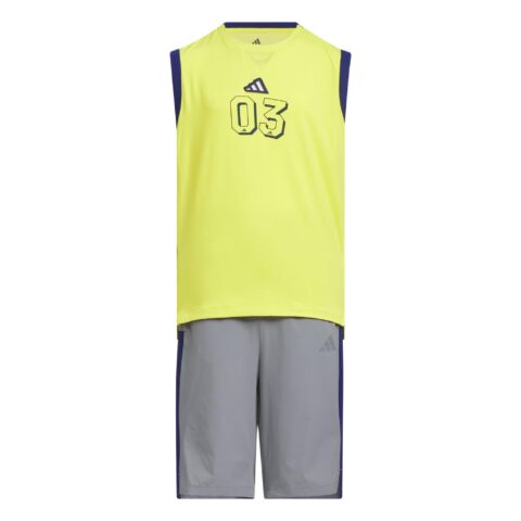 Adidas Casual Sportswear Pure Sulfur Light Gray Children Aged 3 7 Years Old