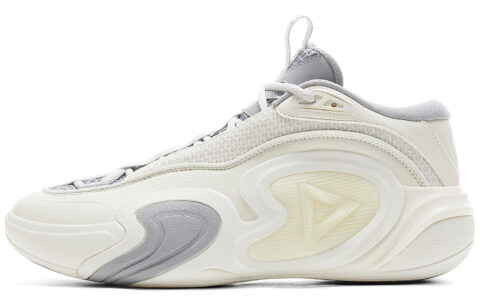 PEAK Taichi Dream Chaser Cushioning Slip Resistant Abrasion Resistant Rebound Low top Basketball Shoes Men’s Ivory Gray