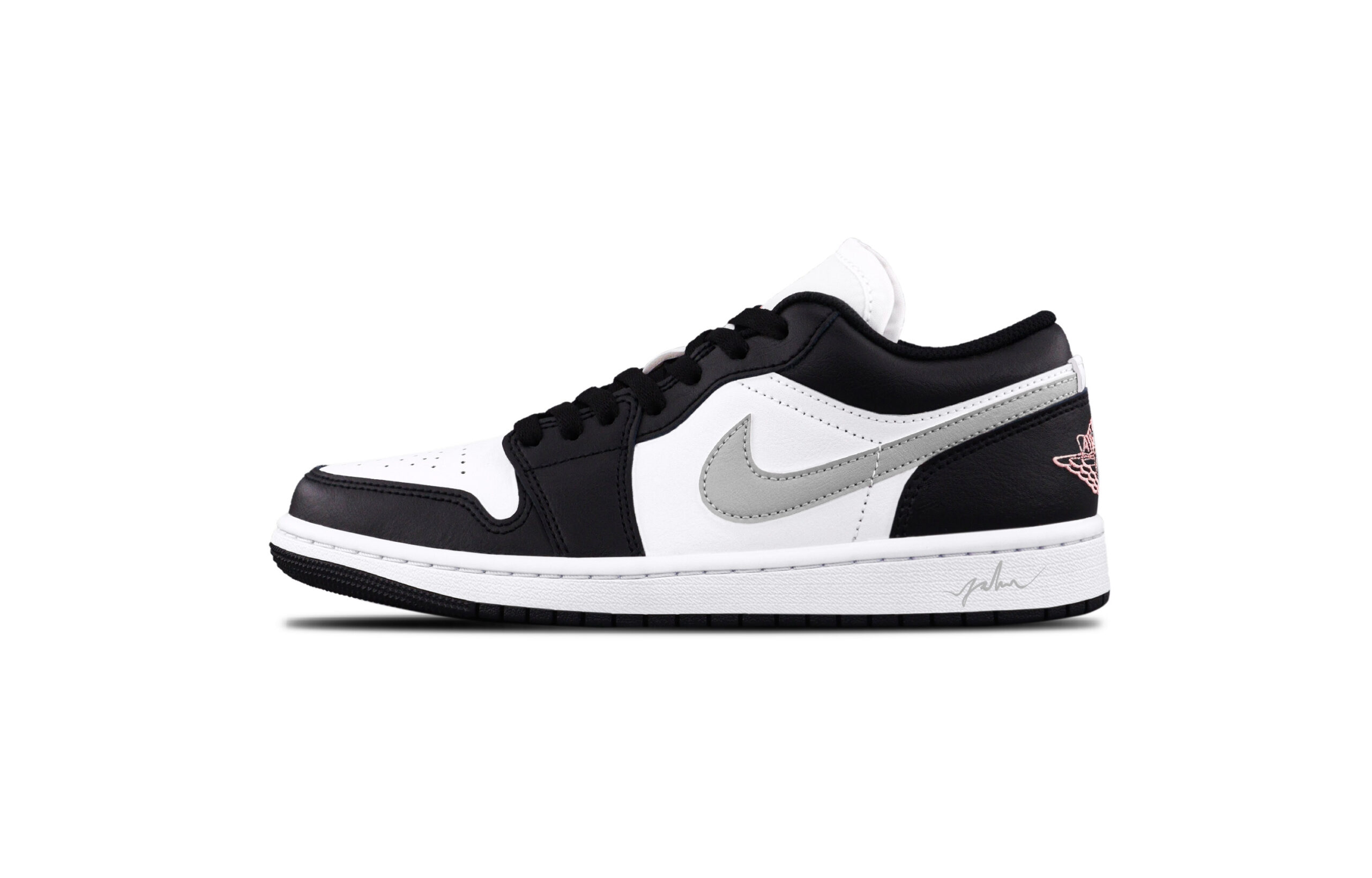 Jordan Air Jordan 1 Abrasion Resistant Low top Vintage Basketball Shoes Unisex Black