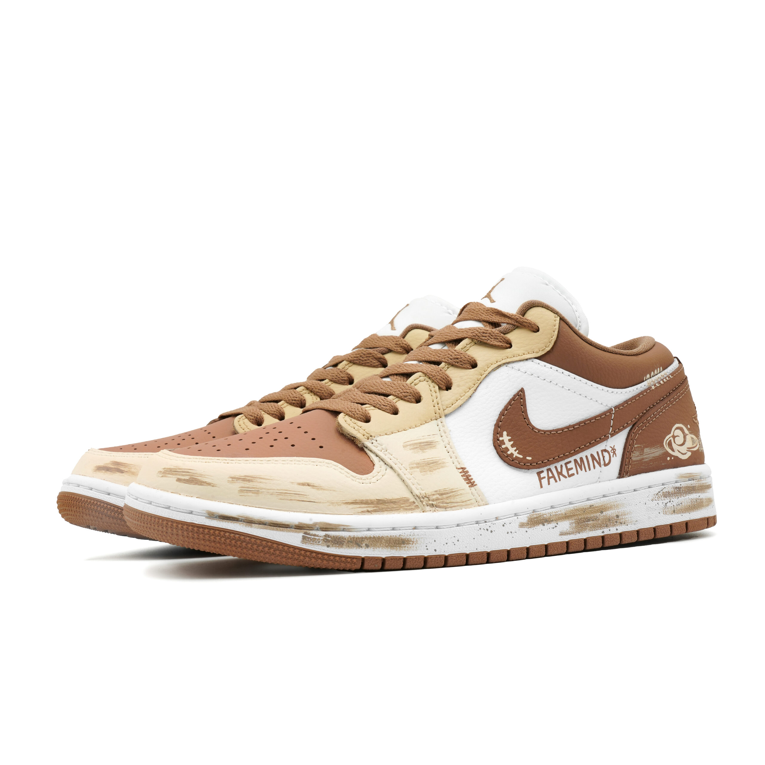 Jordan Air Jordan 1 Saturn Satellite Slip Resistant Abrasion Resistant Low top Vintage Basketball Shoes Unisex Coffee