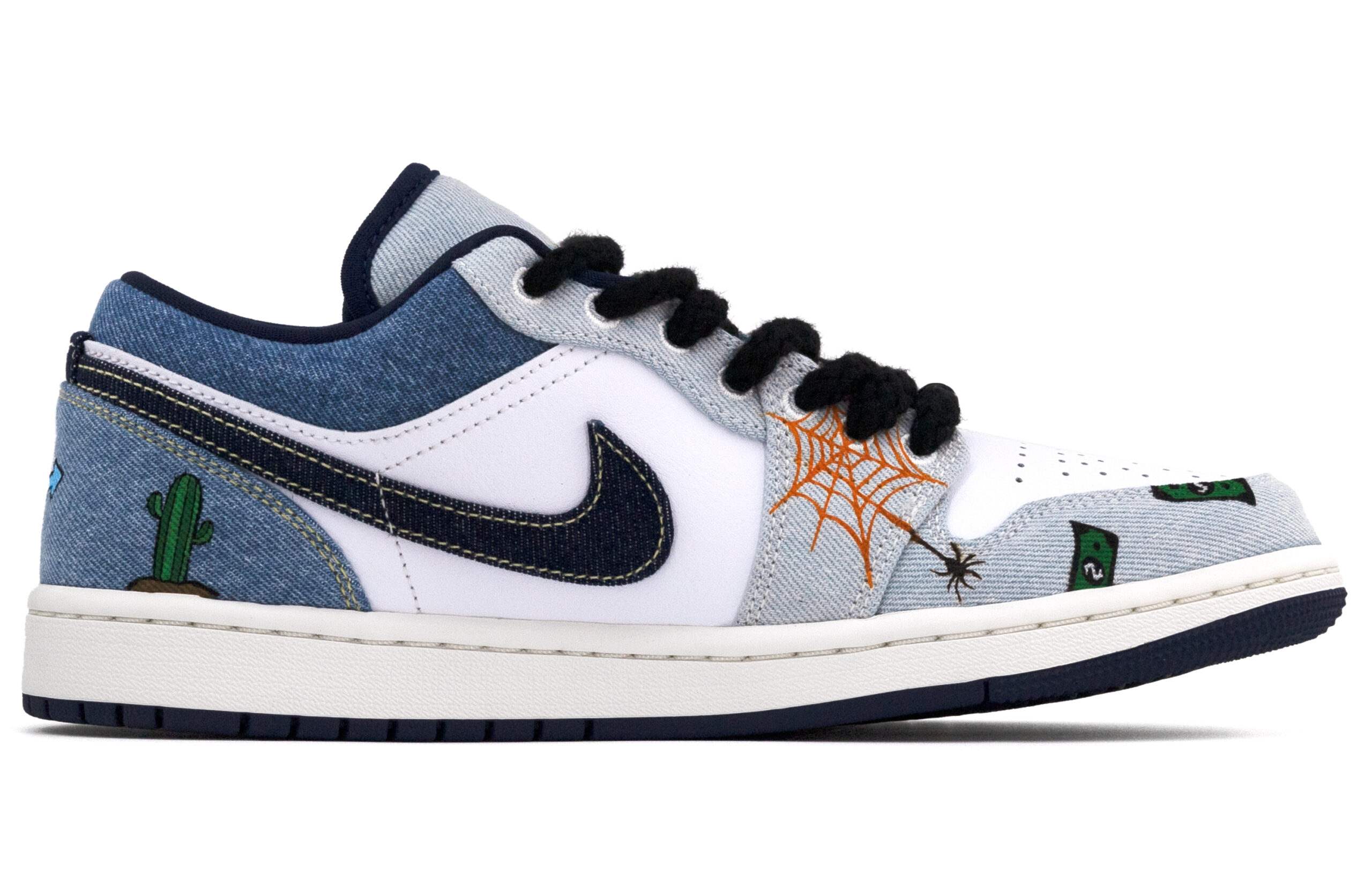 Jordan Air Jordan 1 Low top Vintage Basketball Shoes Men’s White Blue