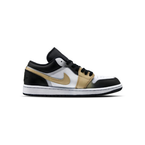 Jordan Air Jordan 1 Vintage Basketball Shoes Women’s Low Top Black White Yellow