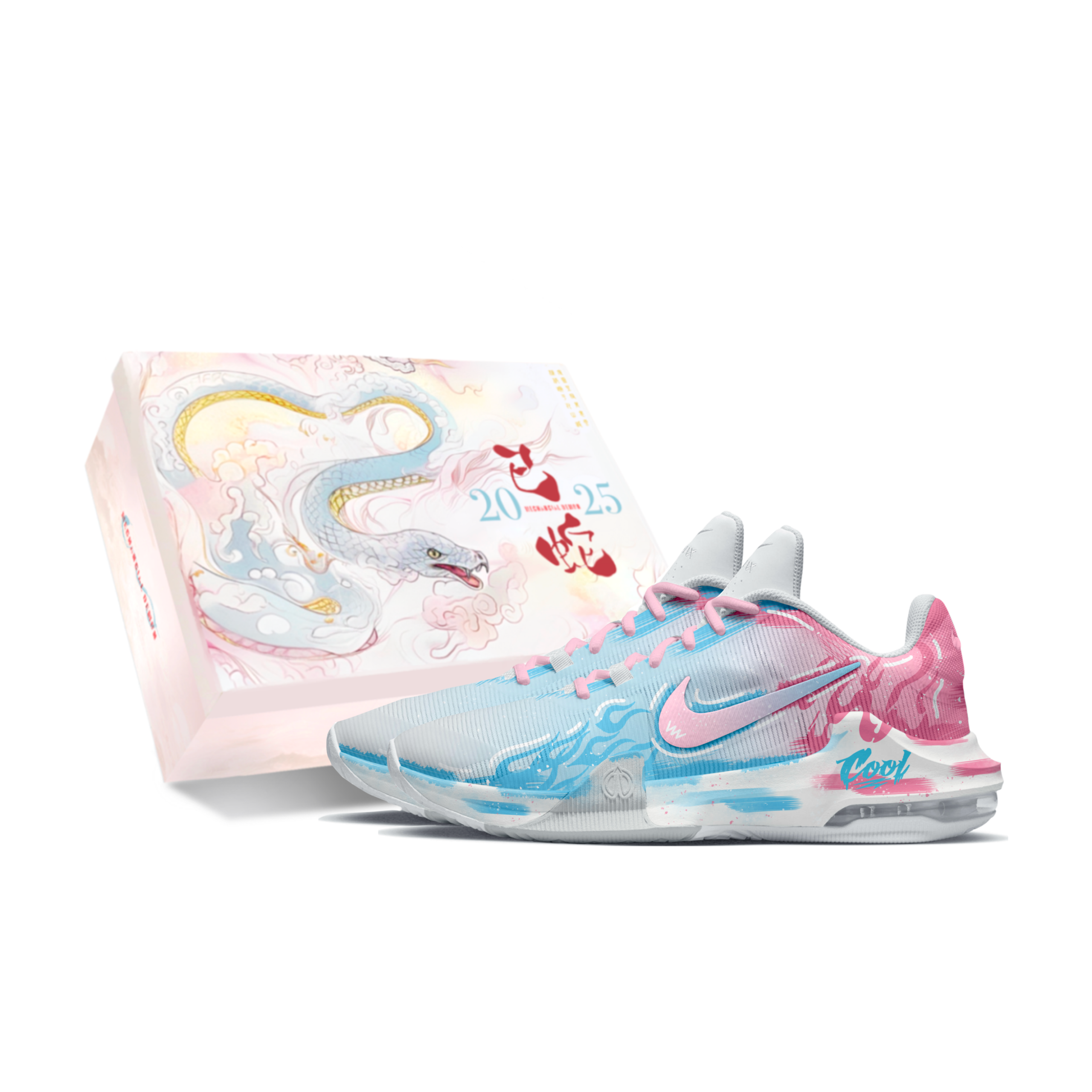 Nike Air Max Impact 4 Basketball Shoes Men’s Mid Top Blue Pink