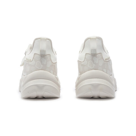 361° Linglong Collection Slip Resistant Abrasion Resistant Low top Running Shoes Women’s White Beige