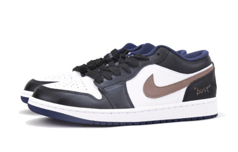 Jordan Air Jordan 1 Cushioning Slip Resistant Abrasion Resistant Low top Vintage Basketball Shoes Women’s Steel Blue