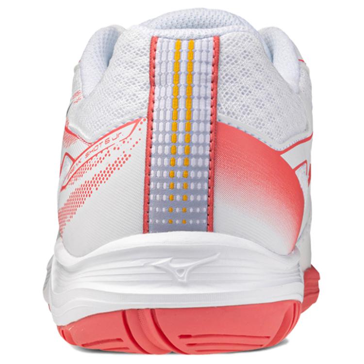 Mizuno BREAK SHOT 5 Jr.AC General Training Cushioning, Wear Resistant Tennis Shoes Unisex White Orange