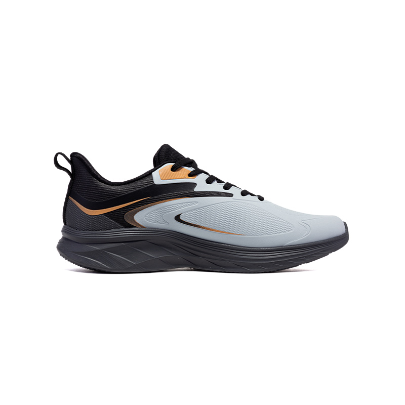 Erke Cushioning Abrasion Resistant Waterproof Low top Sprint Running Shoes Men’s Gray Black