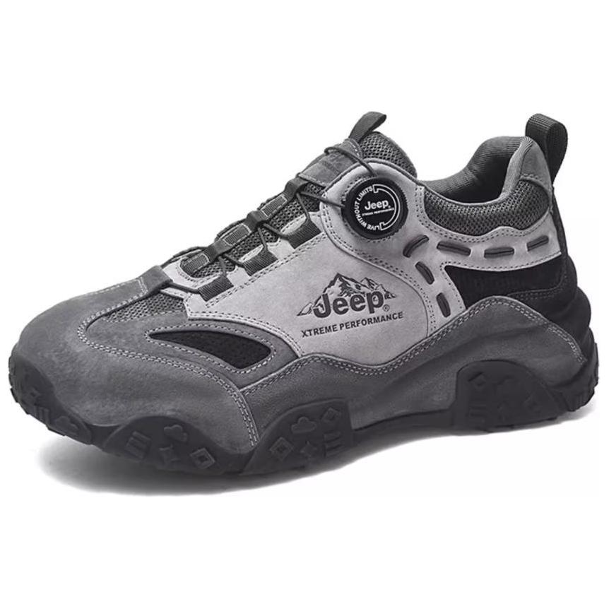 Jeep Fabric Abrasion Resistant Low top Hiking Shoes Men’s Gray