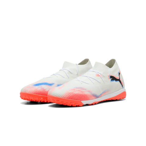 PUMA FUTURE 8 MATCH Abrasion Resistant Soccer Shoes Unisex White Red