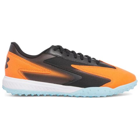 Under Armour TF Turf Abrasion Resistant Abrasion Resistant Soccer Shoes Unisex Black Orange
