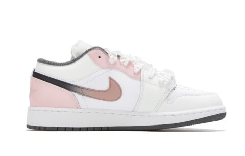 Jordan Air Jordan 1 Abrasion Resistant Low top Vintage Basketball Shoes Unisex White Pink