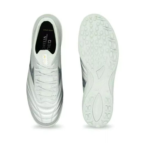 Mizuno Morelia Neo Sala B TF Turf Kangaroo Leather Cushioning, Wear Resistant Soccer Shoes Unisex Silver