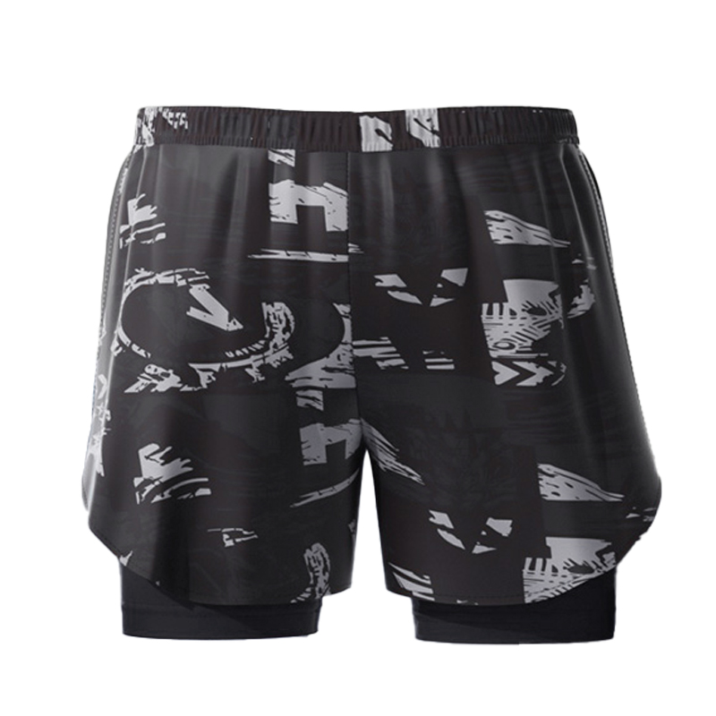 Li Ning Swimming Shorts Men’s Black Dual Purpose Pants Special Offer Moderate Mid Length Swim Shorts