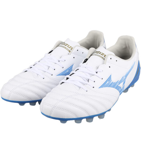Mizuno Morelia Neo 4 AG Rubber Short Studs Cushioning Coverage Soccer Shoes Men’s White Blue