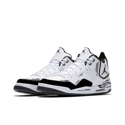 Jordan Courtside 23 Abrasion Resistant Mid top Vintage Basketball Shoes Men’s Black White