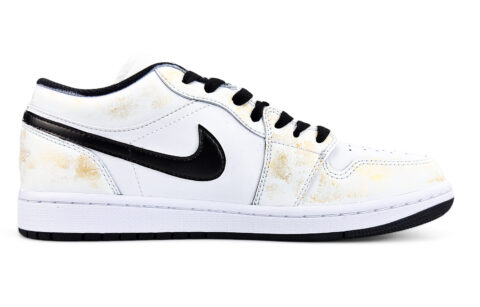 Jordan Air Jordan 1 Abrasion Resistant Low top Vintage Basketball Shoes Unisex White