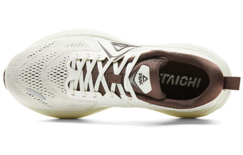 PEAK Cushioning Slip Resistant Rebound Low top Running Shoes Men’s Canvas White Brown