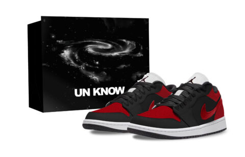 Jordan Air Jordan 1 Abrasion Resistant Low top Vintage Basketball Shoes Unisex Black Red