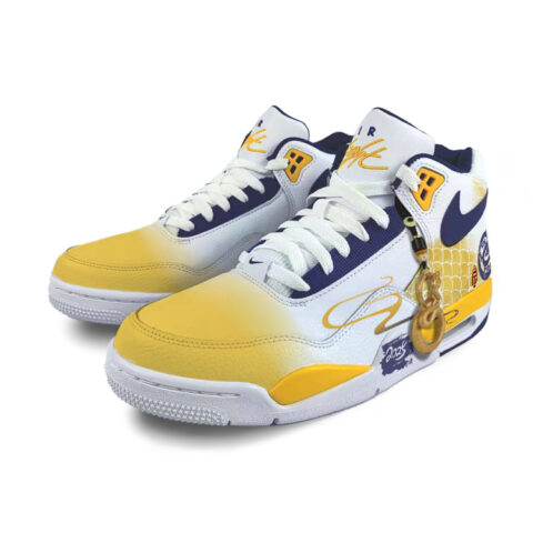 Nike Flight Legacy Leather Cushioning Slip Resistant Abrasion Resistant Mid top Vintage Basketball Shoes Men’s