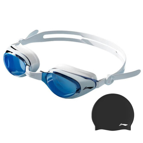 Li Ning Men’s Professional Swim Goggles With New Arrival Women’s Scuba Swim Goggles, Large Frame White
