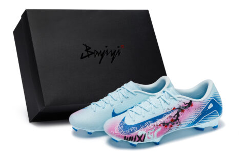 Nike Mercurial Vapor 16 Abrasion Resistant Soccer Shoes Unisex Blue Pink