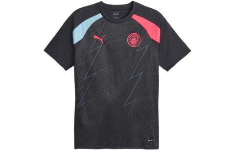 PUMA Manchester City Prematch Jersey Soccer Jersey Men’s Black