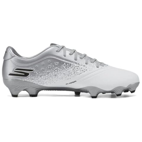 Skechers GO SOCCER MENS Artificial Turf Cushioning, Wear Resistant Soccer Shoes Men’s White Silver
