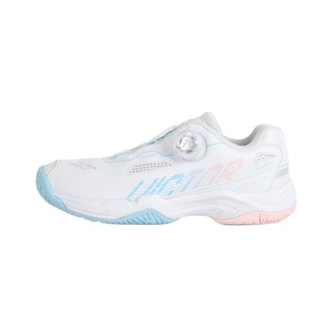 VICTOR Slip Resistant, Abrasion Resistant, Breathable Low top Badminton Shoes Women's White Blue Pink