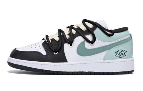 Jordan Air Jordan 1 Vintage Basketball Shoes Men’s Low Top Black Tiffany